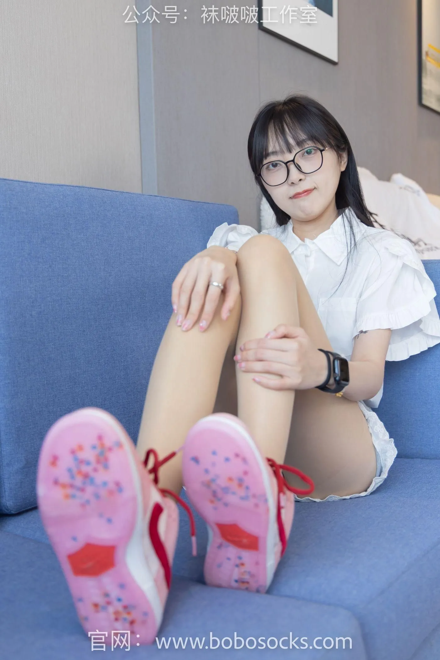 [BoBoSocks袜啵啵]NO.097 稚予-板鞋、玻璃丝短袜、肉丝 [140P]插图6